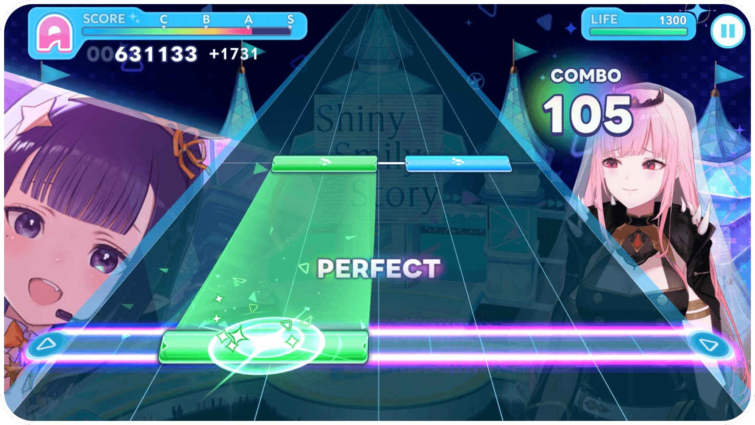 リズムゲームやミニゲームをプレイして、クエストを進行！