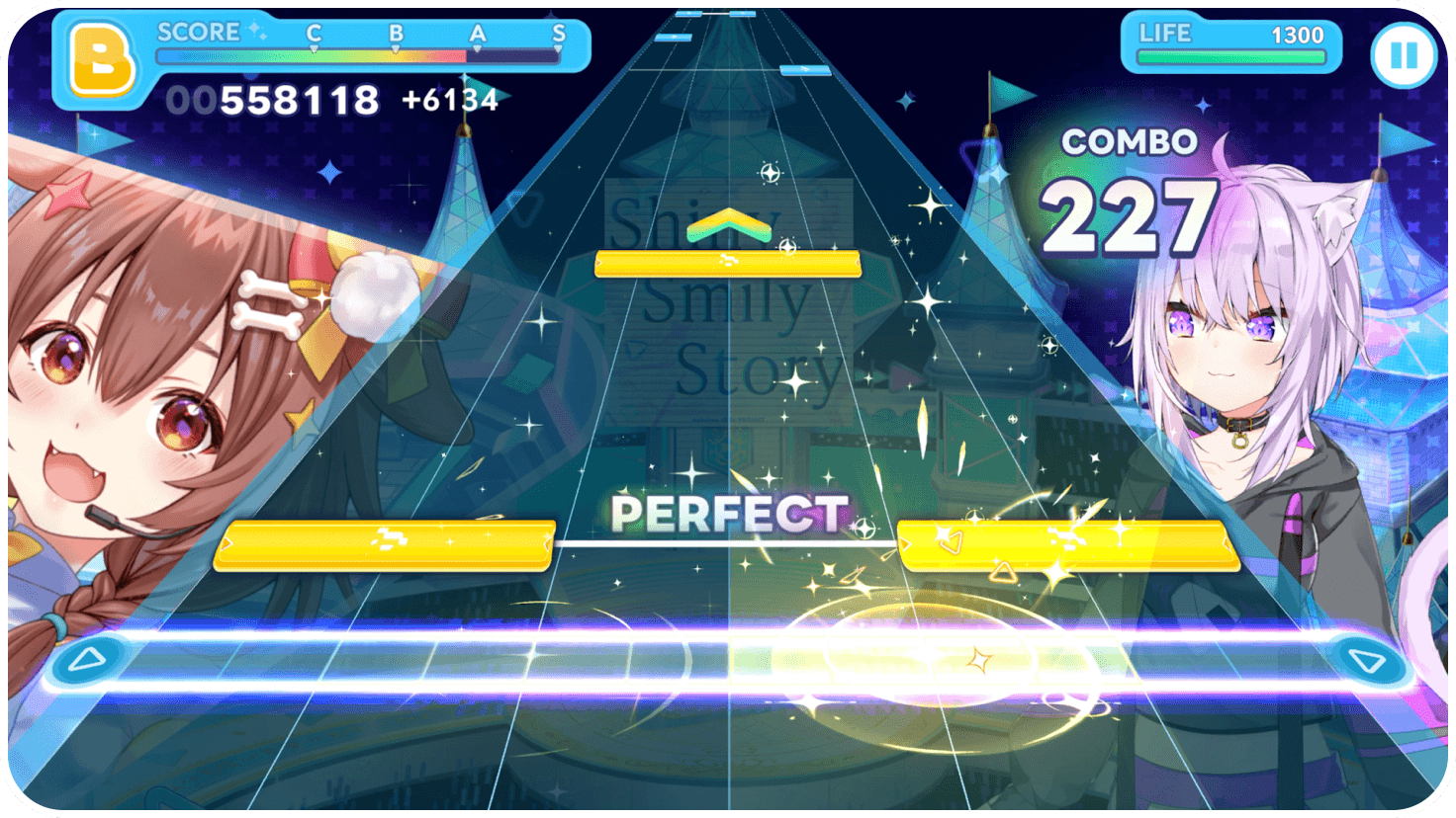 Play rhythm games, mini games, and complete quests!